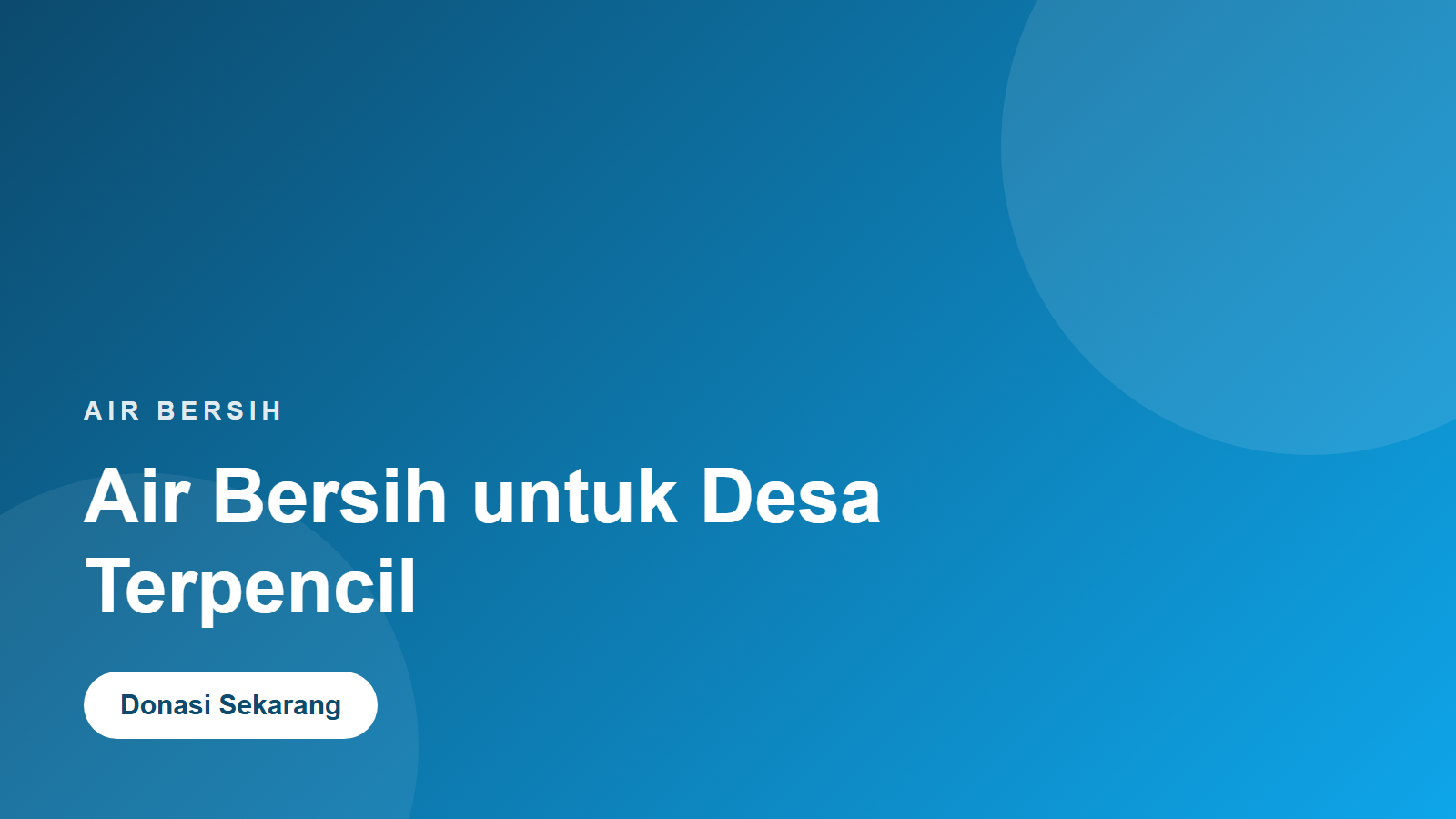 Air Bersih Akhirnya Mengalir ke Desa Terpencil
