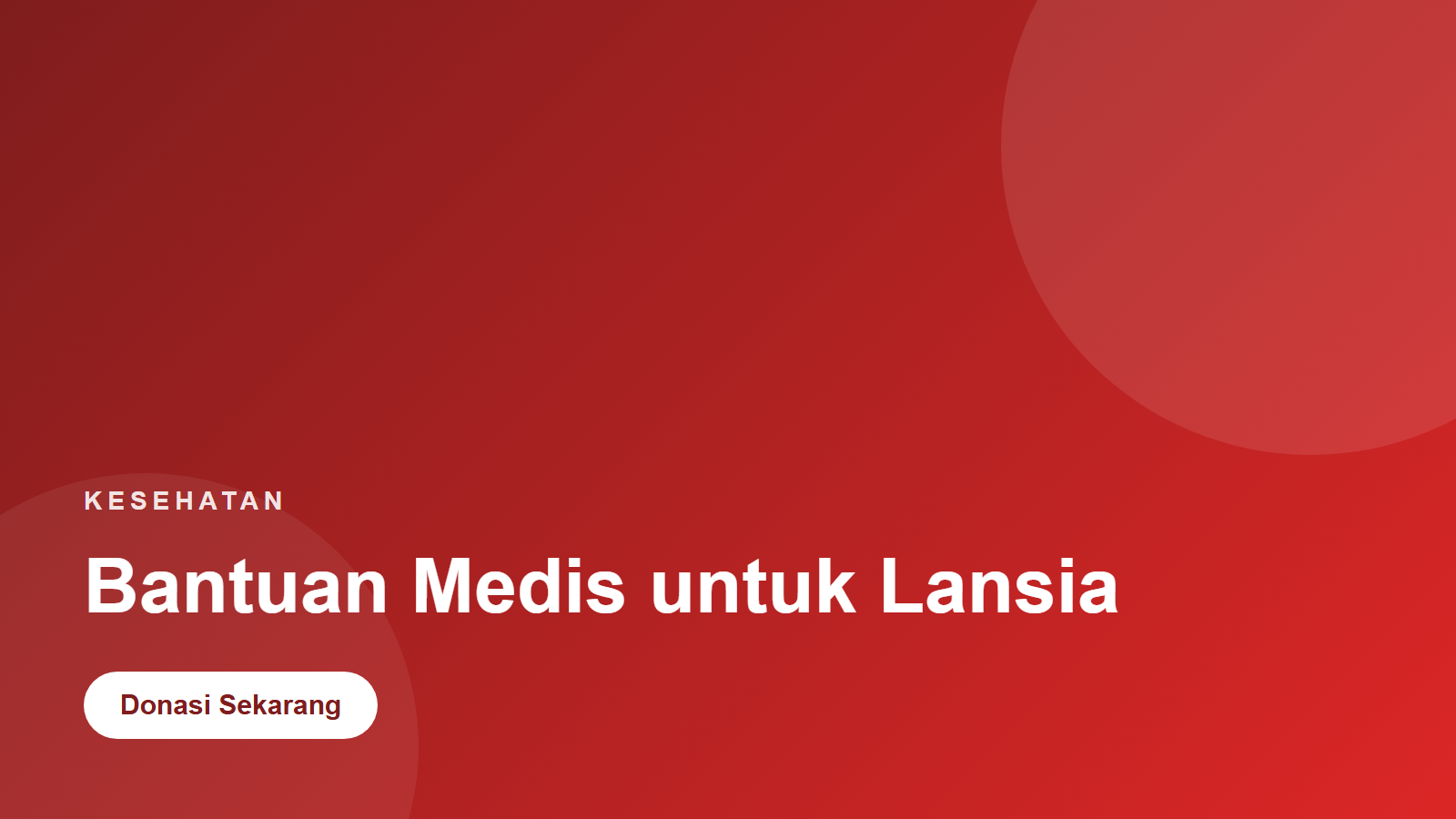Lansia Tunggal Kini Bisa Berobat Rutin